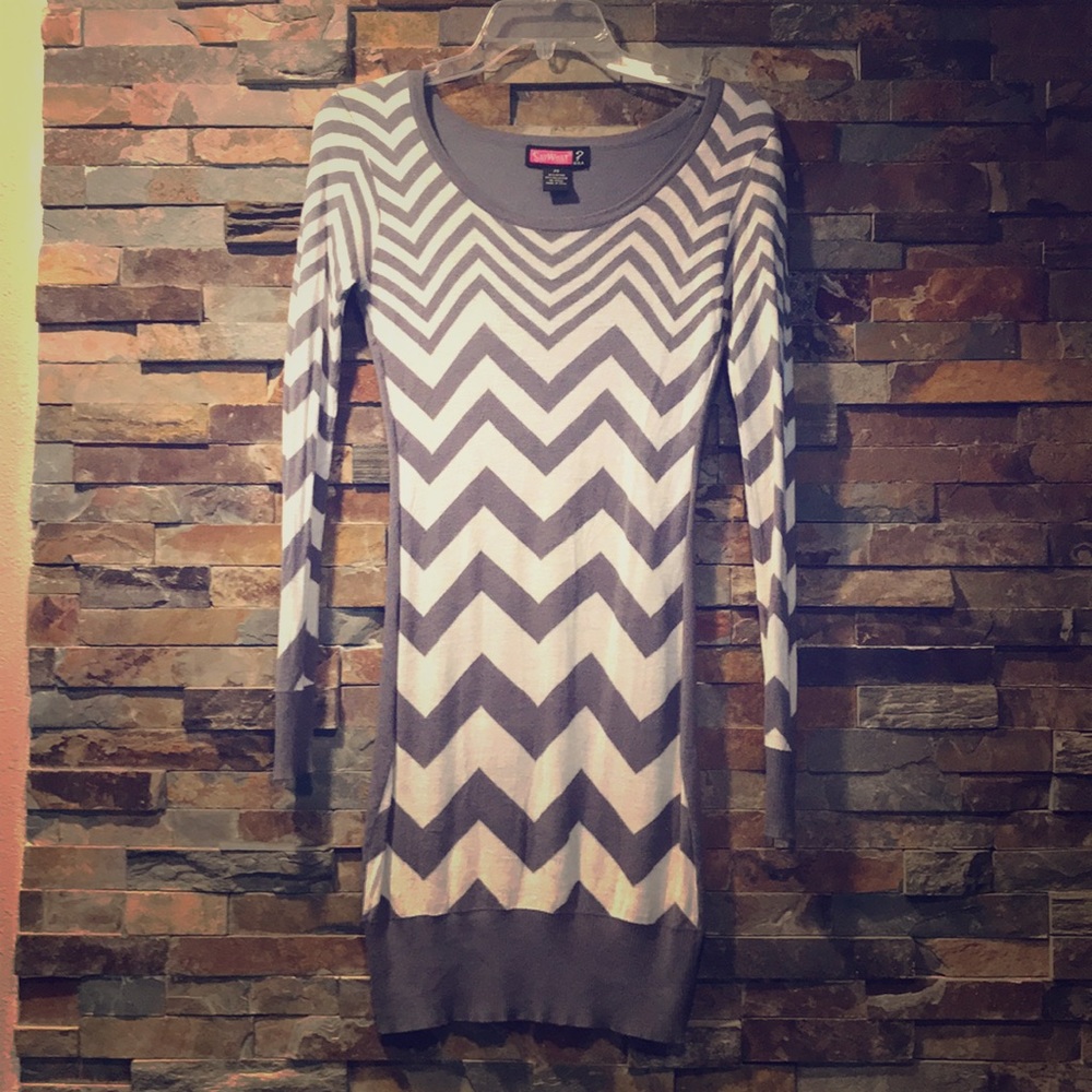 Chevron knit dress
